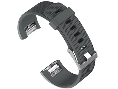 Replacement Silicone Watch Strap Band For Fitbit Charge 2 Grey - Large