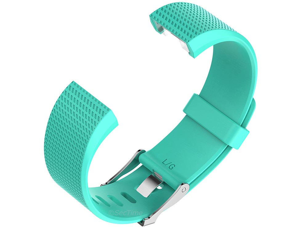 Replacement Silicone Watch Strap Band For Fitbit Charge 2 Turquoise - Large - 03