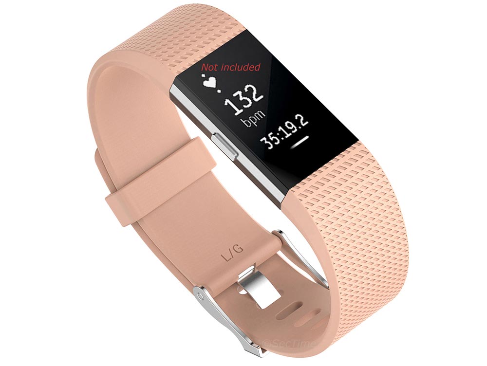 Replacement Silicone Watch Strap Band For Fitbit Charge 2 Sweet Salmon - Small