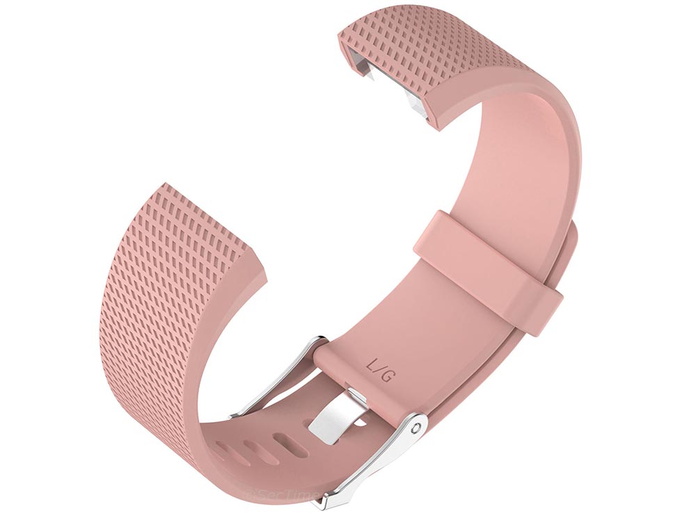 Replacement Silicone Watch Strap Band For Fitbit Charge 2 Salmon - Large - 03