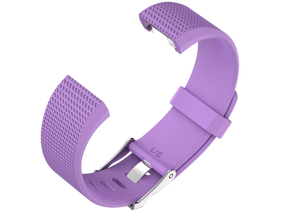 Replacement Silicone Watch Strap Band For Fitbit Charge 2 Lilac - Large - 03