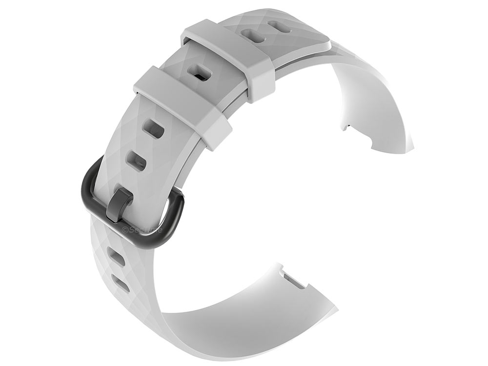 Replacement Silicone Watch Strap Band For Fitbit Charge 3 White - Large - 02