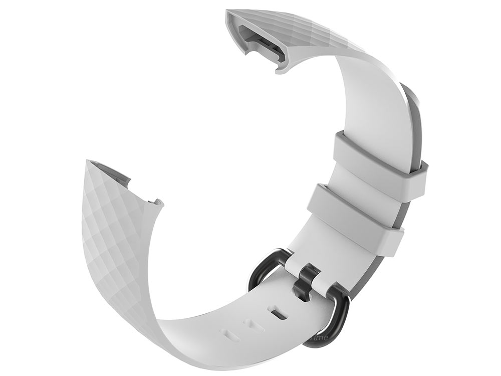 Replacement Silicone Watch Strap Band For Fitbit Charge 3 White - Large - 03