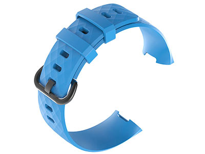 Replacement Silicone Watch Strap Band For Fitbit Charge 3 Sky Blue - Small