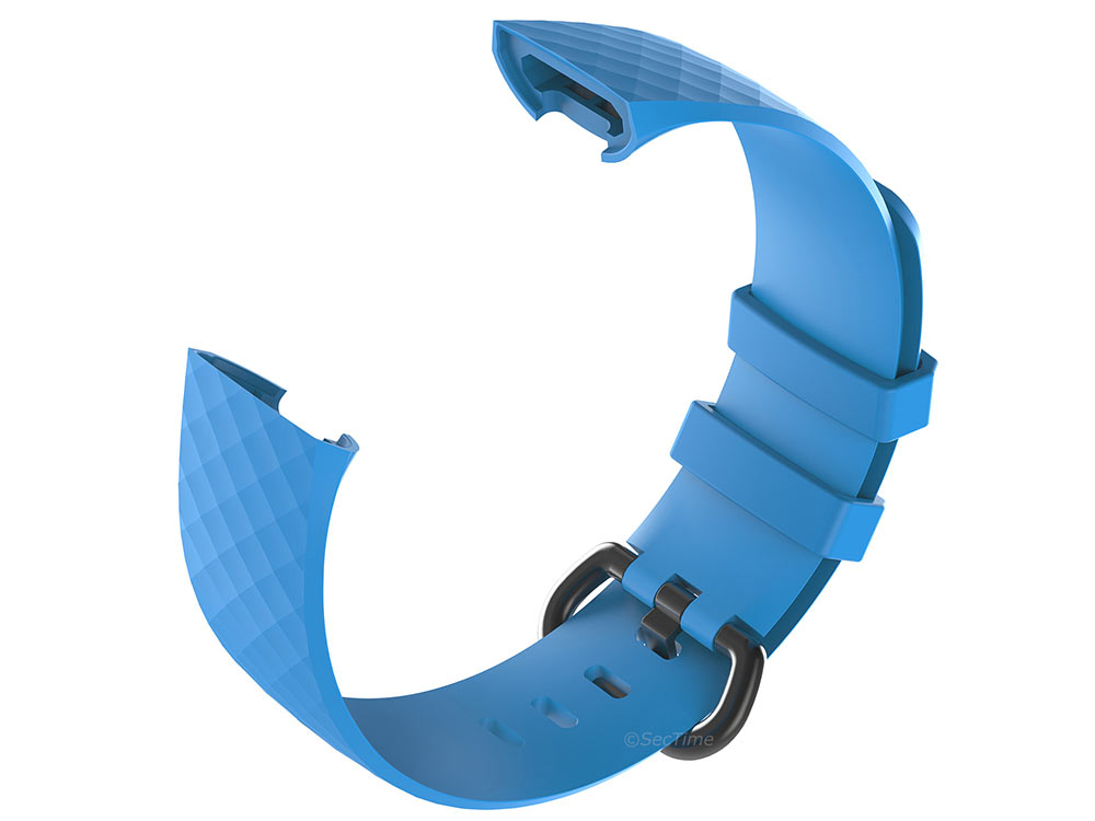 Replacement Silicone Watch Strap Band For Fitbit Charge 3 Sky Blue - Large - 03