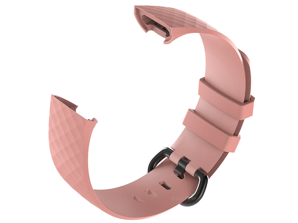 Replacement Silicone Watch Strap Band For Fitbit Charge 3 Salmon - Large - 03