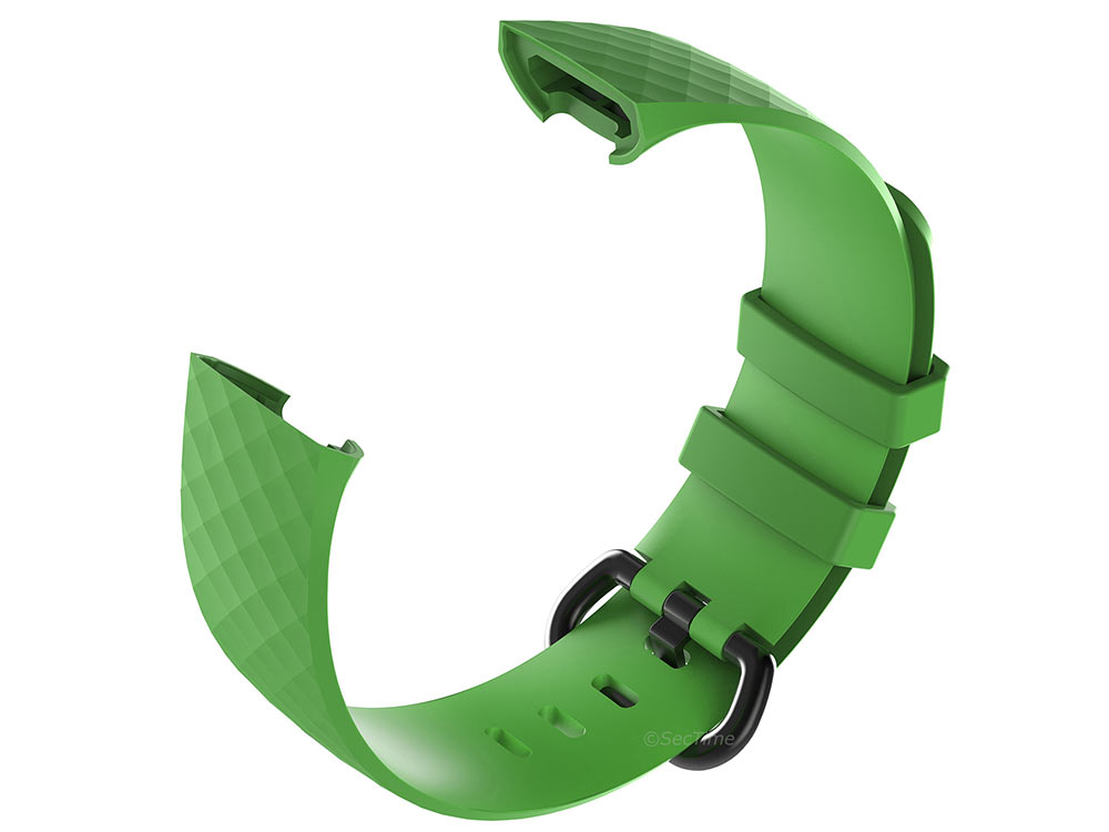 Replacement Silicone Watch Strap Band For Fitbit Charge 3 Green - Large - 03