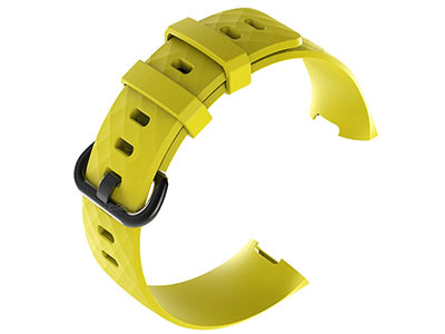 Replacement Silicone Watch Strap Band For Fitbit Charge 3 Yellow - Large