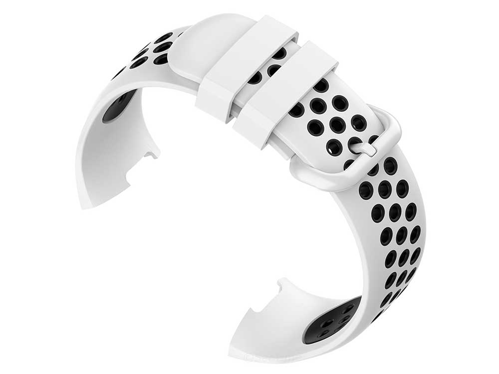 Replacement Silicone Watch Strap Band For Fitbit Charge 3, 4 White/Black - Universal - 03