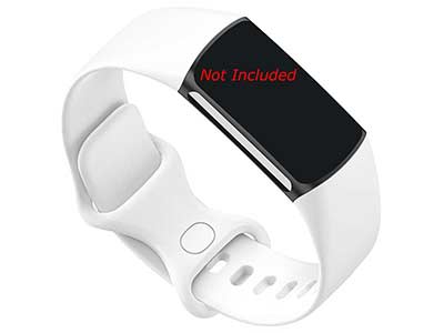Replacement Silicone Watch Strap Band For Fitbit Charge 5 White - Small
