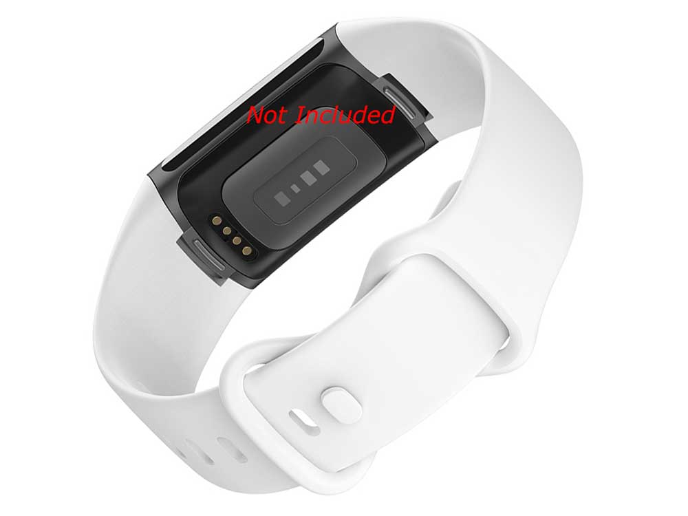 Replacement Silicone Watch Strap Band For Fitbit Charge 5 White - Small - 02