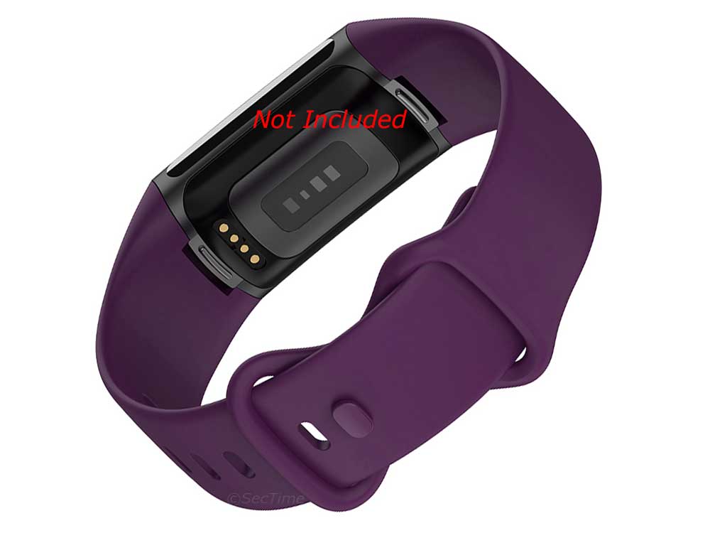 Replacement Silicone Watch Strap Band For Fitbit Charge 5 Purple - Small - 02