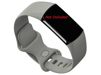 Replacement Silicone Watch Strap Band For Fitbit Charge 5 Grey - Small
