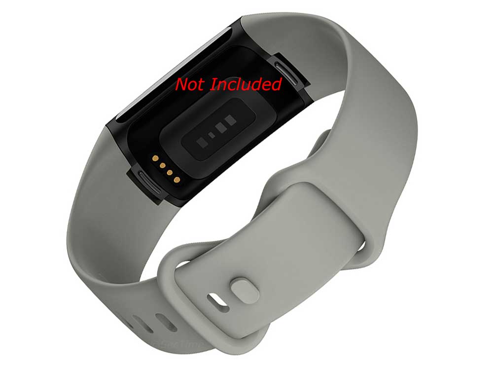 Replacement Silicone Watch Strap Band For Fitbit Charge 5 Grey - Small - 02