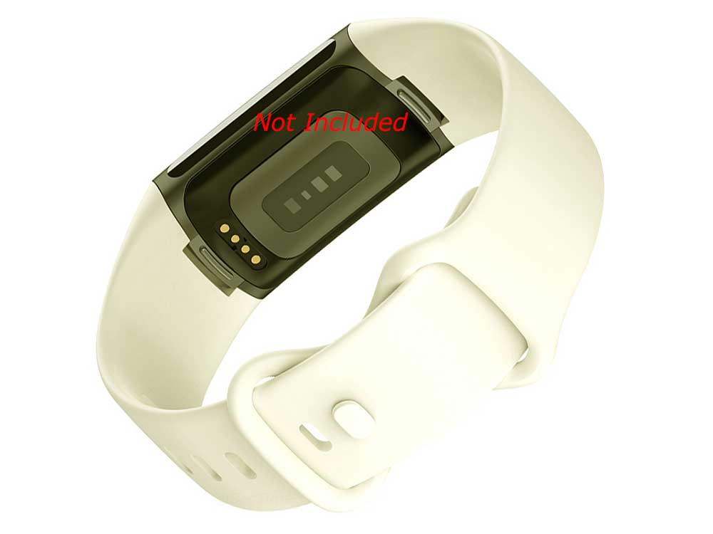 Replacement Silicone Watch Strap Band For Fitbit Charge 5 Light Cream - Small - 02