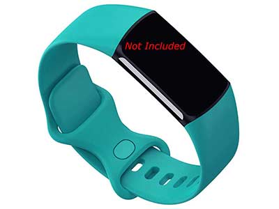 Replacement Silicone Watch Strap Band For Fitbit Charge 5 Turquoise - Small