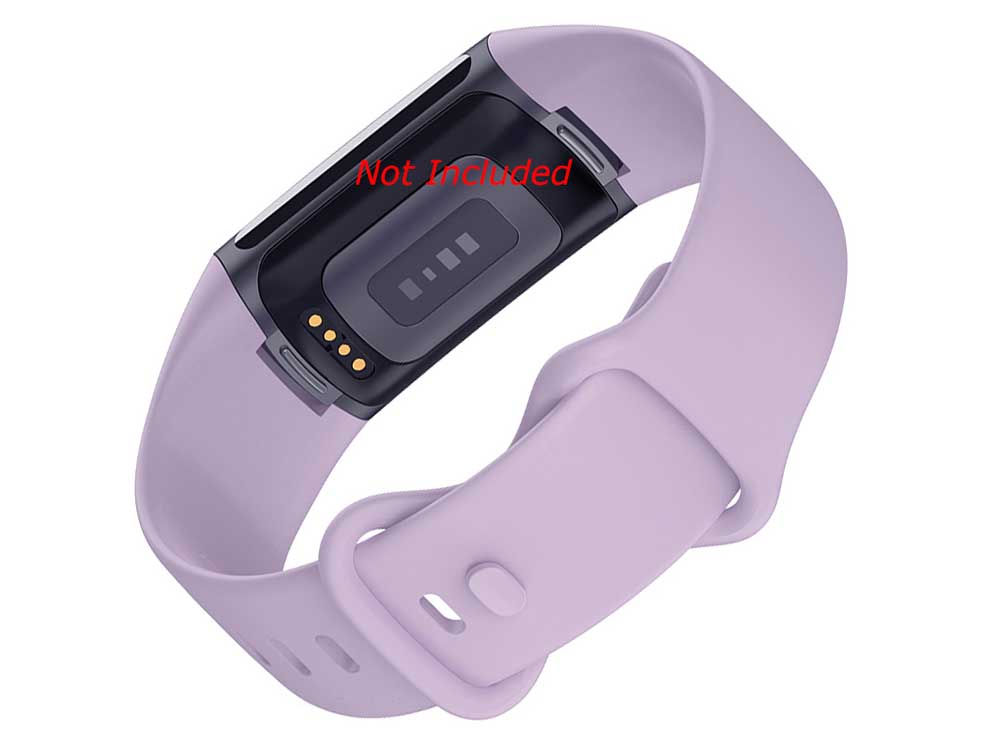 Replacement Silicone Watch Strap Band For Fitbit Charge 5 Lilac - Small - 02