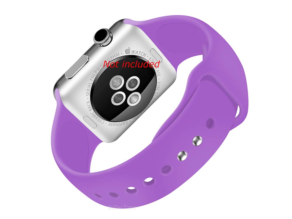 Silicone Watch Strap Band For iWatch 38mm/40mm Lilac - Large - M1 - 02
