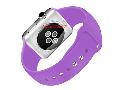 Silicone Watch Strap Band For Apple iWatch 42mm/44mm Lilac - Large - M1