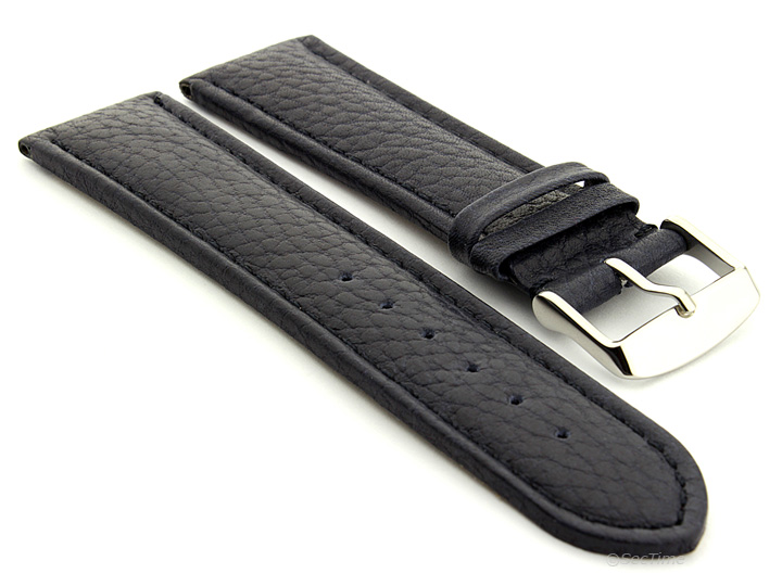 Extra Long Watch Band Navy Blue with Blue Stitching Freiburg 01