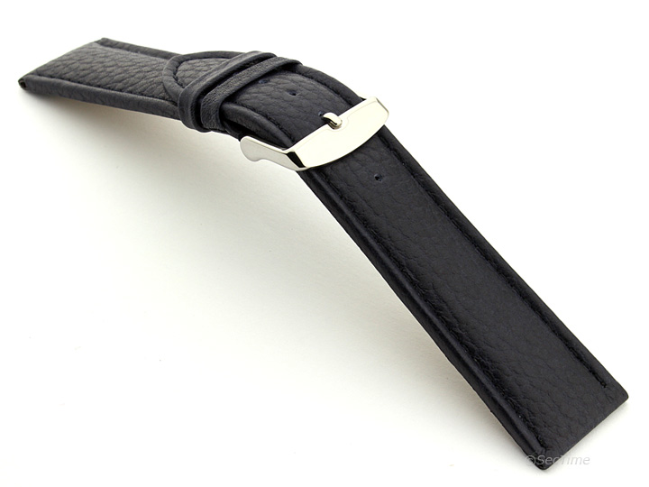 Extra Long Watch Band Navy Blue with Blue Stitching Freiburg 02