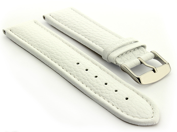 Extra Long Watch Band White with White Stitching Freiburg 01
