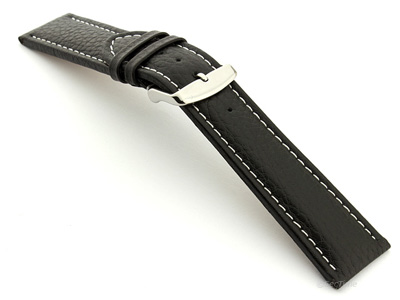 Extra Long Watch Band Freiburg  Black / White 28mm