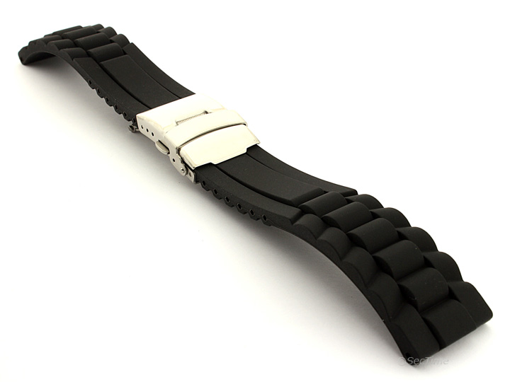 Silicone Watch Band with Deployment Clasp AA_12 GM 03