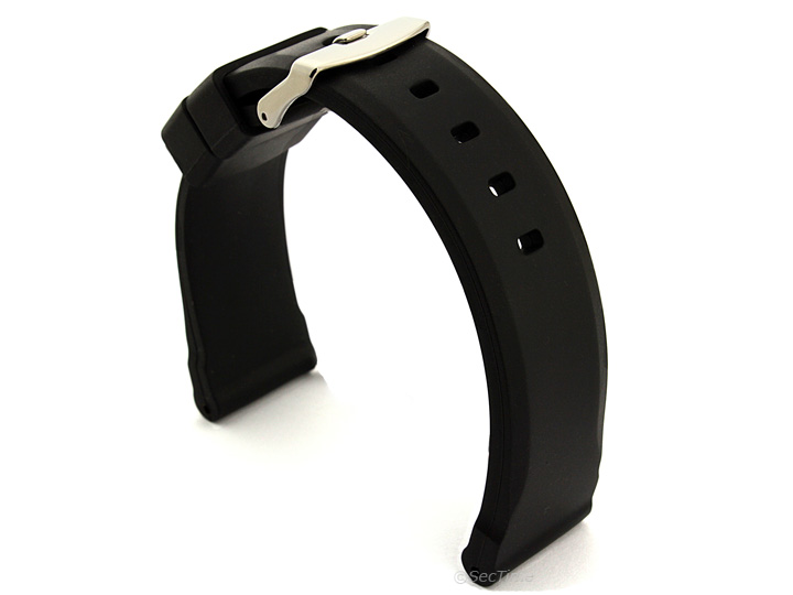Silicone Watch Band Black SN 02