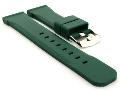 Silicone Watch Band SN Waterproof Green 24mm