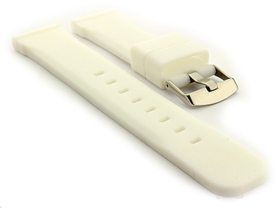 Silicone Watch Band SN Waterproof White 18mm
