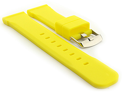 Silicone Watch Band SN Waterproof Yellow 20mm