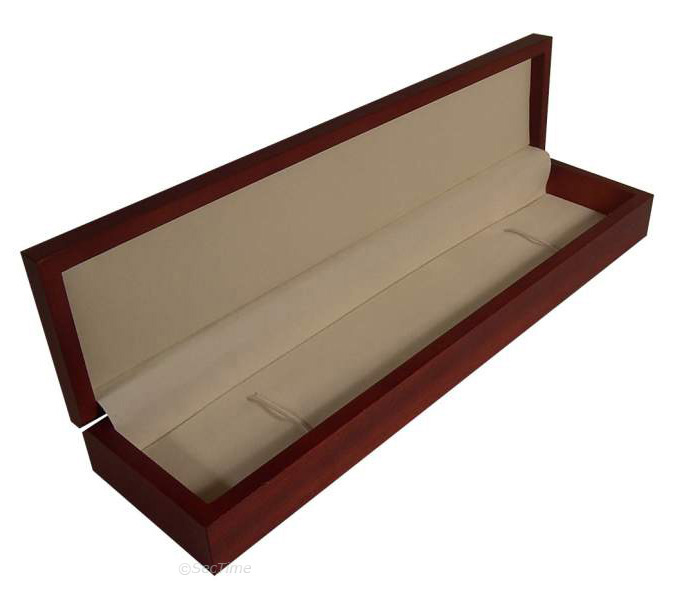 Classic Wooden Watch Box for 1 Wristwatch with Velour Finish Brown 02