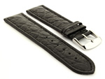 Leather Watch Strap African Black 18mm
