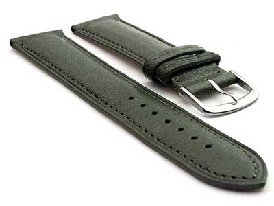 Genuine Leather Watch Strap Band Vegetable Tanned Alan Olive Green 14mm