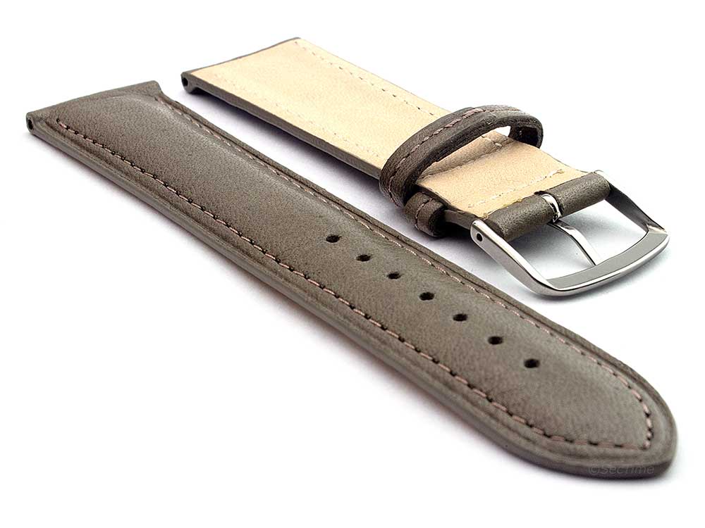 Genuine Leather Watch Strap Band Vegetable Tanned Alan Coyote Brown 02