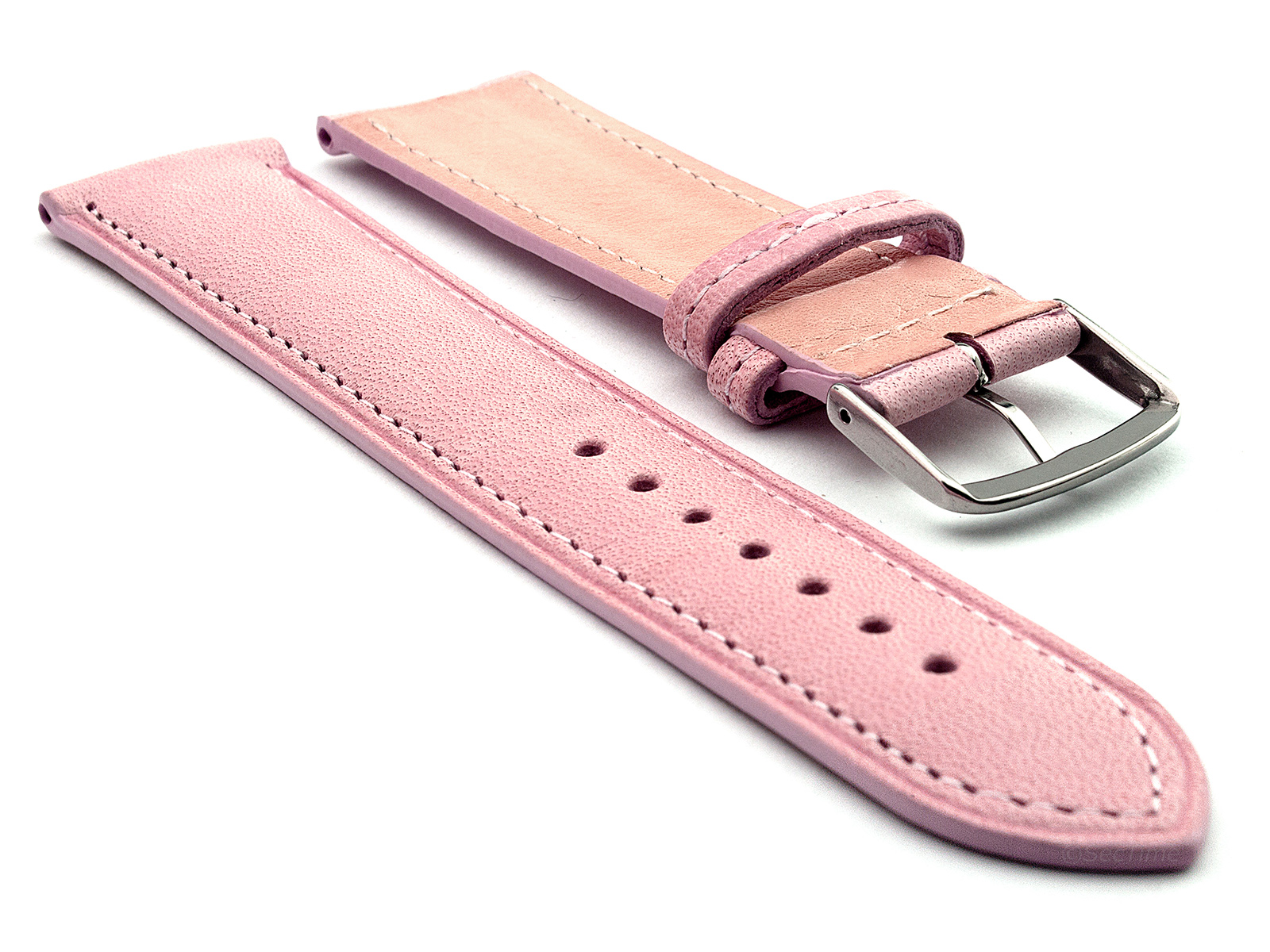 Genuine Leather Watch Strap Band Vegetable Tanned Alan Pink 02