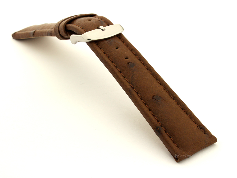 Genuine Ostrich Leather Watch Strap Amsterdam 18mm