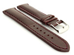 Leather Watch Strap fits Breitling Burgundy / Burgundy 18mm