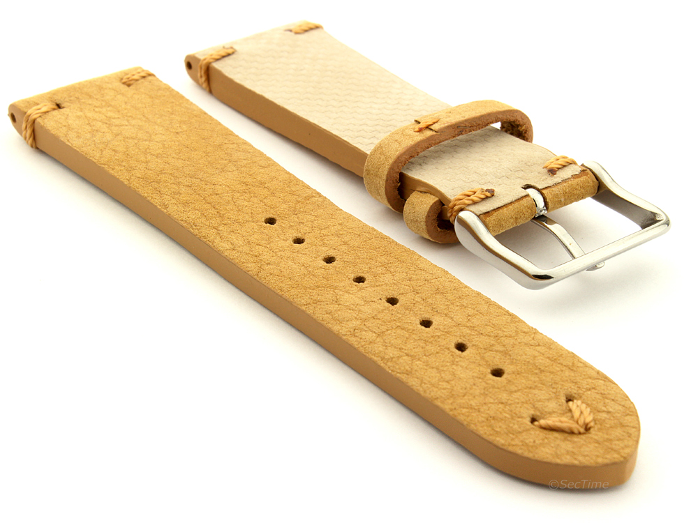 Suede Leather Retro Style Watch Strap Blacksmith Plus Light Brown 02