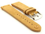 Suede Leather Retro Style Watch Strap Blacksmith Plus Light Brown 18mm