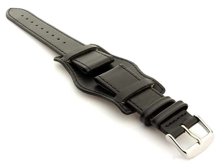 Bund Watch Strap with Wrist Pad Black 01 01
