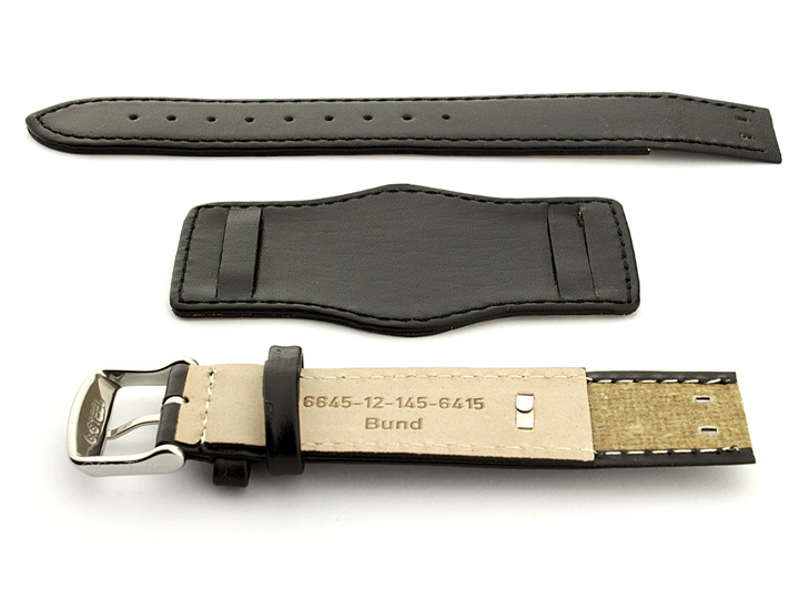 Bund Watch Strap with Wrist Pad Black 01 02