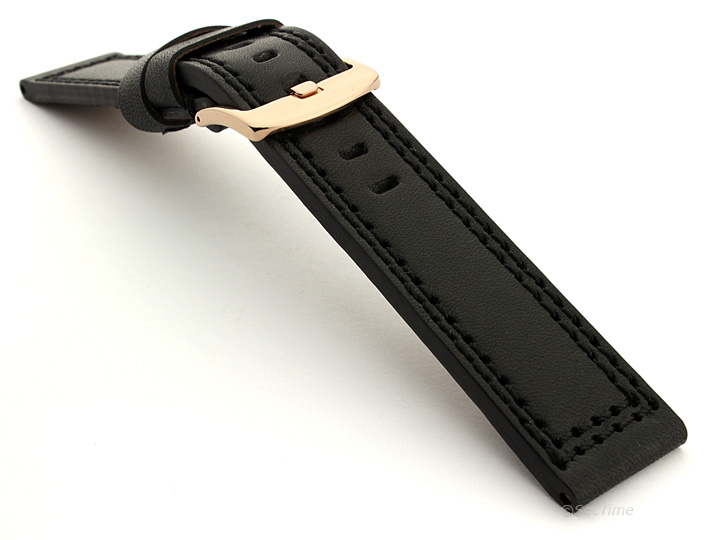 Panerai Style Waterproof Leather Watch Strap Black Constantine 05 03