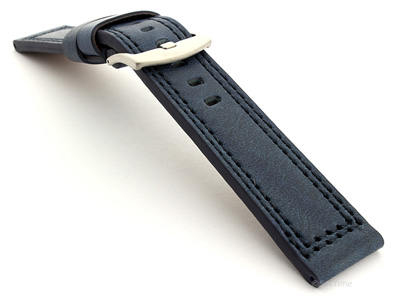 Panerai Style Waterpoof Leather Watch Strap CONSTANTINE Blue 20mm