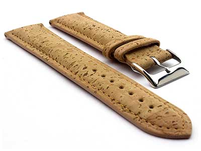 Real Cork Watch Strap Band Vegan - VIP Brown 16mm