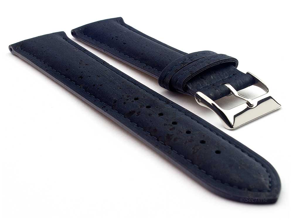 Real Cork Watch Strap Band Vegan - VIP Navy Blue 01