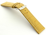 Extra Long Watch Strap Croco Yellow / White 28mm