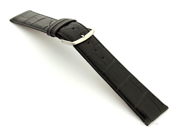 Watch Strap for Women Croco Louisiana Black / Black 17mm 01CL17ZA03