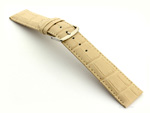 Leather Watch Strap Croco Louisiana Cream 19mm